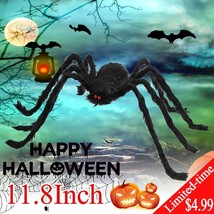 11.8Inch Halloween Fake Spider Decor Haunted House Prop Giant Soft Spider Party - £17.63 GBP