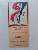 Antique Mexican Small Calendar Pinup Girl Bottler Advertising From 30´s - $14.95