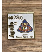 NASA APOLLO 8 25th Anniversary 2nd MANNED Lunar Flight Enamel Lapel Pin KG - €8,45 EUR