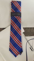 $69 Tommy Hilfiger Men&#39;s Neck Tie Vincent Plaid Skinny Slim Silk Red One... - $14.25