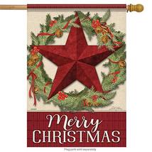 Merry Christmas Star House Flag-2 Sided Message,28&quot; x 40&quot; - £22.02 GBP