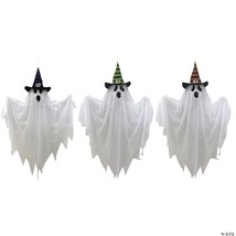 Ghost Prop Hanging 3-Pack 28&quot; Witch Hat Spirit Scary Spooky Halloween SS79362 - £39.95 GBP
