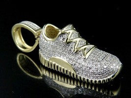 2.2Ct Round Cut Simulated Diamond Shoe Shape Gift Pendant 14K Yellow Gold Plated - £54.27 GBP