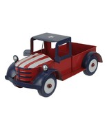 Red Metal Vintage Patriotic Pickup Truck Planter - £31.96 GBP