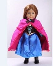 Frozen Princess Anna Dress Cape Boots for 18 &quot; dolls American Girl Fun Creative - £12.60 GBP