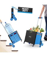 Heavy Duty Rolling Utility Cart, Foldable Handcart w/ Telescopic Handle,... - $867.13 MXN