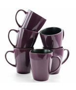 Elama EL-MULBERRY-6PC-CUPS Mulberry 14 oz Stoneware Mugs in Purple, Set ... - $59.58 CAD