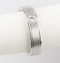18k Oro Bianco Diamante Solitario Fedina Misura 10, 8.7 Grammi, Tdw = 0.18 KT - $1,605.66