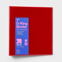 Up&amp;up 1&quot; Red 3 Ring Binder D Rings 220 Sheet Capacity Polypropylene - $216.99 MXN