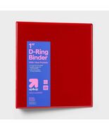 Up&amp;up 1&quot; Red 3 Ring Binder D Rings 220 Sheet Capacity Polypropylene - $216.99 MXN