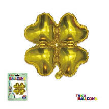 Trico - 18&quot; 4-Leaf Clover Mylar Balloon - Gold (1ct) - $1.89