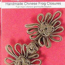 Angel Flower Frog Closures - Dark Taupe, 4&quot;x2&quot; (1 Pair) - £13.72 GBP