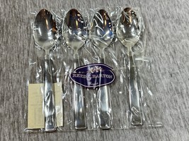 4 Reed &amp; Barton REGENT Stainless Soup Spoons 18/10 Heritage Mint 7 1/8&quot; ... - $464.39 MXN