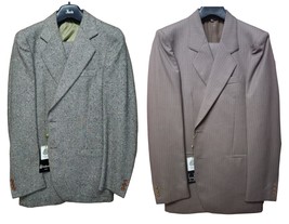 Men&#39;s Suit Winter Jacket 2 Or 3 Pieces 2 Buttons Size 48 52 Slim █ Leg Broadband - £118.46 GBP+