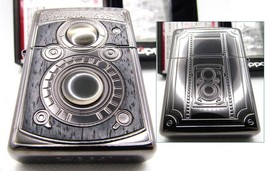 Twin-Lens Reflex Camera Black Wood Inlay Epoxy Zippo 2015 MIB Rare - £117.25 GBP