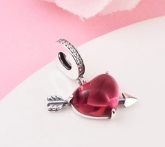 2024 New Authentic S925 Heart Love Cupid Dangle Charm for Pandora Bracelet  - £9.43 GBP