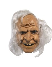 Halloween Scary Old Lady Witch With Missing Teeth Stretch String Latex Mask 1940 - £13.46 GBP