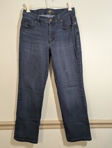 Lee Jeans Womens Blue Relaxed Straight Leg At The Waist Stretch Denim - $13.49 CAD
