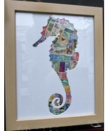 Seahorse! - Vintage Postage Stamp Collage Art - €76,67 EUR