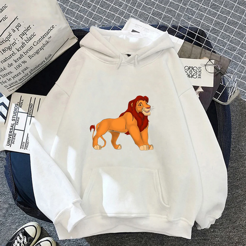  The Lion  Simba Hoodies Womens Clothing Kawaii Pullover  Print Aesthetic Warm F - £71.91 GBP