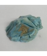vintage Guernsey Glass 7oz Blue &amp; Tan Slag Glass Cullet paper weight aqu... - $322.93 MXN