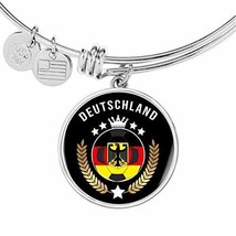 Express Your Love Gifts Germany World Football Stainless Steel or 18k Gold Circl - £24.16 GBP