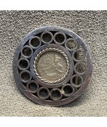 Vintage Silver  Tone US Currency Quarter Coin Belt Buckle Fashion Access... - $14.84