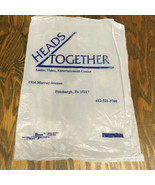 Vintage heads together Pittsburgh PA plastic store shopping bag movie prop - $27.01 CAD