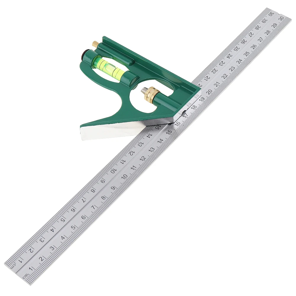 12 Inch 300mm Adjustable Combination Square Angle Ruler 45 / 90 Degree With Bubb - £173.02 GBP