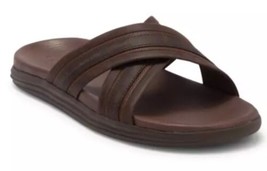 Sperry Gold Cup Regatta Cross Strap Brown Leather Men&#39;s Sandals Size 7M - £28.02 GBP