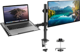 Laptop Desk Mount with Monitor Arm | Dual Laptop and Monitor Stand Wi - $101.96