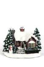 Thomas Kinkade Painter of Light Village Christmas Cottage Lights Up Teleflora - £19.82 GBP