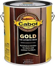 Cabot 140.0019473.007 Gold Finish Low VOC Stain, Gallon, Moonlit Mahogan... - £88.94 GBP