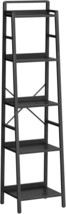 Hoobro 5-Tier Ladder Shelf, Narrow Bookshelf, Industrial, Black Bb35Sj01 - $46.98