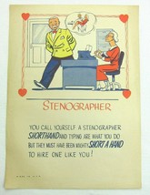 Vintage Vinegar Valentine Stenographer Penny Dreadful Sarcasm Insult Ephemera - £7.86 GBP