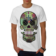 Wellcoda Skull Artsy Symbols Mens T-shirt, Concert Graphic Design Printed Tee - £14.87 GBP+