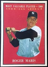 1961 Topps #478 Roger Maris 1960 American League MVP Reprint - MINT - NY Yankees - £1.57 GBP