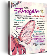 Gifts for Daughter -Hangable Canvas Poem Prints Framed Poster Wall Art for Daugh - £28.28 GBP
