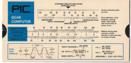 Vintage Engineering Slide Rule PIC Gear Computer - $12.95