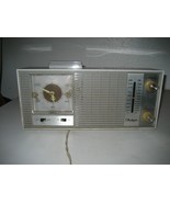 Vintage 1965 OLYMPIC 6-TUBE AM/FM ALARM CLOCK RADIO Model CF-56 powers up - $62.36