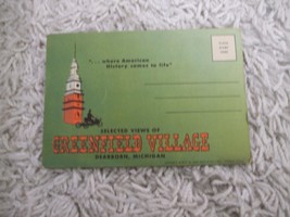Vintage Selected Views Of Greenfield Village Dearborn Michigan Fold Out - $12.86