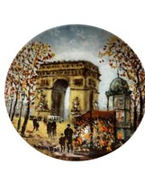Paris L&#39;Arc de Triomphe Plate - Louis Dali Henri D&#39;Arceau Limoges Ltd Edition - £9.58 GBP