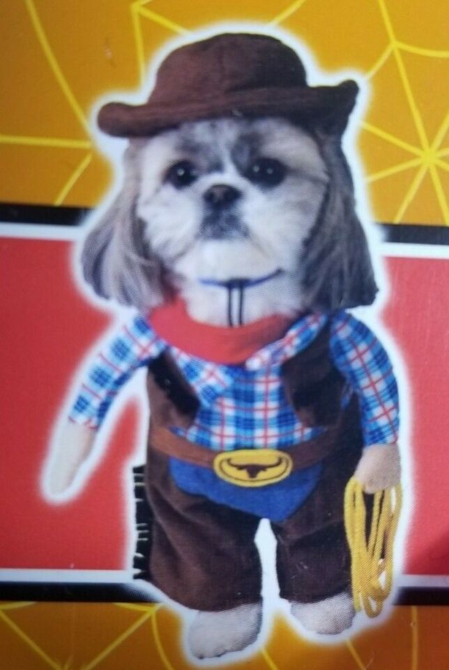 3D Cowboy Dog Costume w/ Hat &amp; Arms Halloween XS, S, M sizes available  - $4.31+