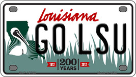 Go LSU Louisiana Novelty Mini Metal License Plate Tag - $278.95 MXN