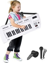 Pyle, Portable Digital Electronic Piano, 37 Keys, Microphone, Carry, Pkbrd37Wt. - $87.94