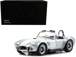 Shelby Cobra 427 S/C Silver Metallic with White Stripes 1/18 Diecast Model Car - $217.03