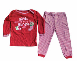 Carter’s Baby Girls 2 Pc. Christmas Pajama Set Size 12 Mo Grandma Will B... - £5.41 GBP