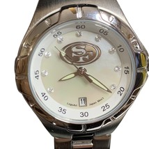 San Francisco Pearl Womans Bracelet Watch MOP Dial Stainless Steel Date ... - $24.95