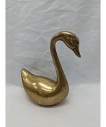 Vintage Mid Century Brass Swan Figurine 6&quot; - $28.97 CAD