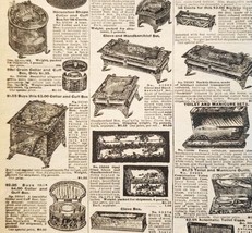 1900 Vanity Boxes Cases Advertisement Victorian Sears Roebuck 5.25 x 7&quot;  - $17.50